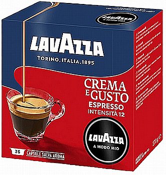 36 קפסולות לוואצה מודו מיו CREMA E GUSTO Lavazza Amodo-Mio 36 קפסולות לוואצה מודו מיו CREMA E GUSTO Lavazza Amodo-Mio