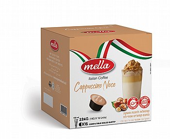 16 קפסולות Cappuccino Noce -קפוצ'ינו אגוז לוז 16 קפסולות Cappuccino Noce -קפוצ'ינו אגוז לוז